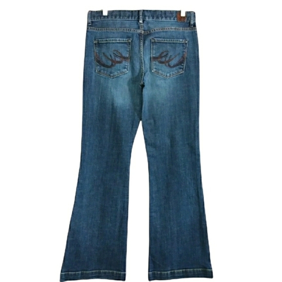 X2 Women's Dark Wash Full Length Flare Leg Jeans - Picture 3 of 7